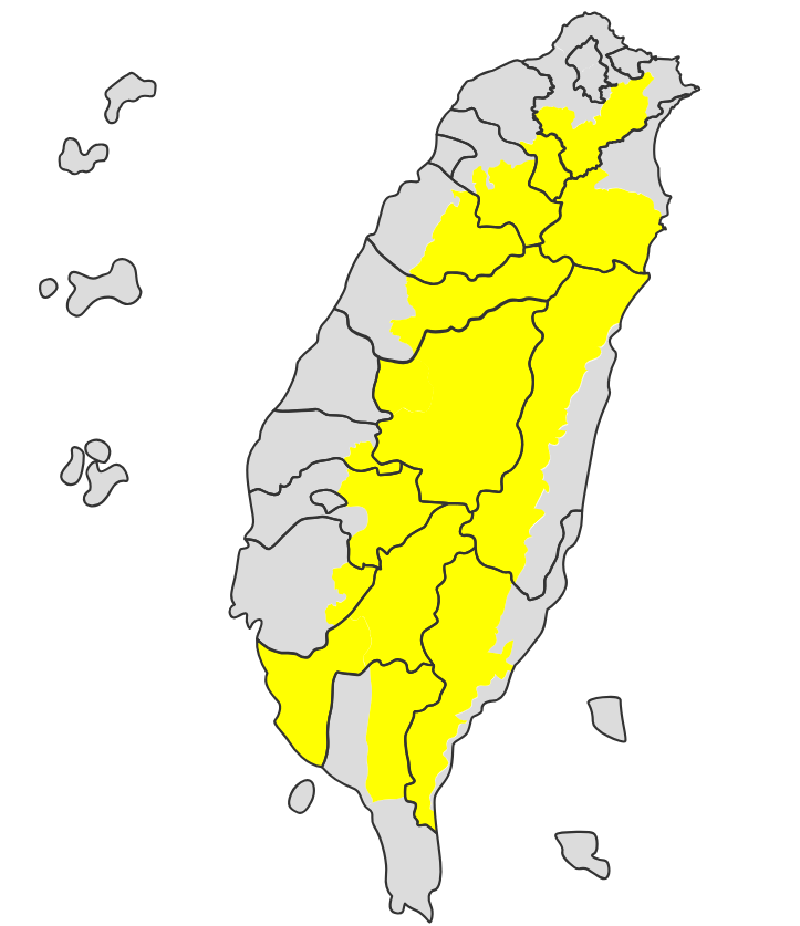 大雨特報! 東半部山區 有局部大雨發生機率